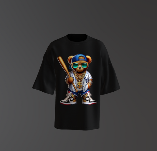 Tricou OVersized Baseball Teddy Bear Concept 3