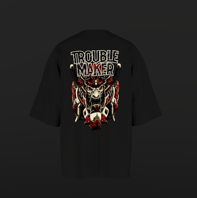 Tricou Oversized Trouble Maker Concept