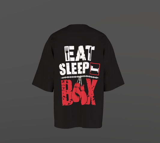 Tricou Oversized EAT-SLEEP-BOX Concept