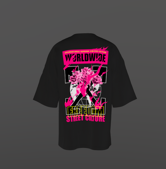 Tricou Oversized Worldwide Freedom Concept