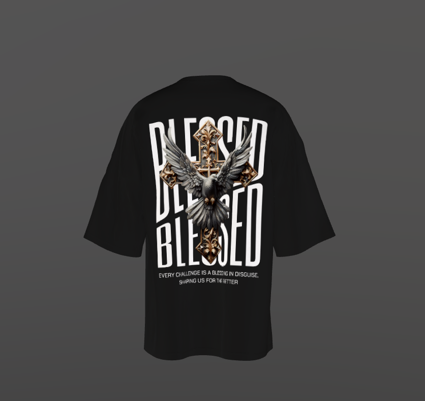Tricou Oversized Blessed Concept