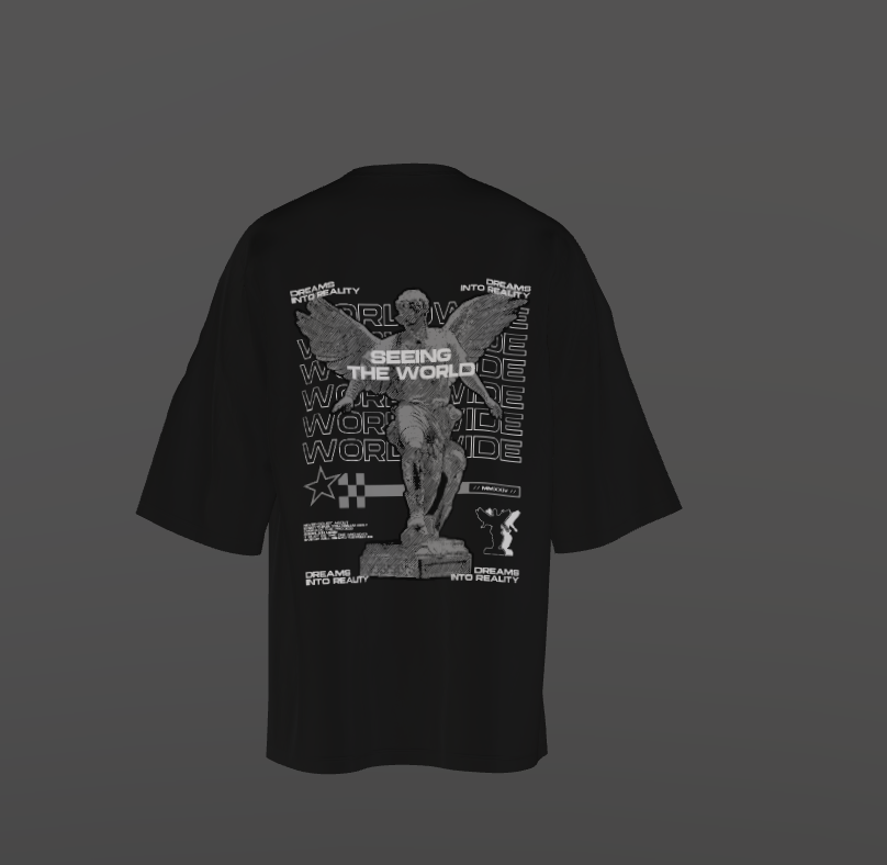 Tricou Oversized Seeing World Concept