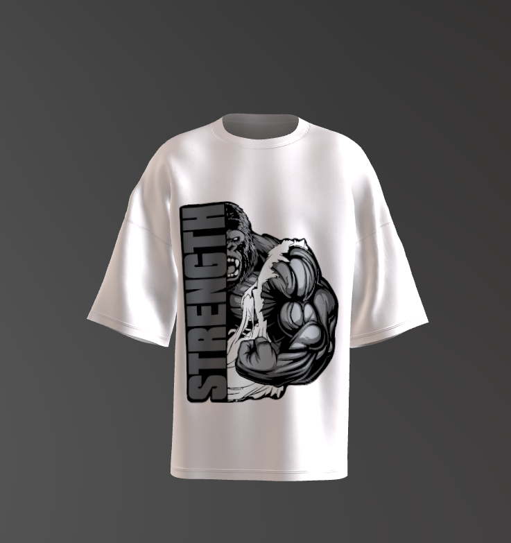Tricou Oversized Gorilla Strenght Concept