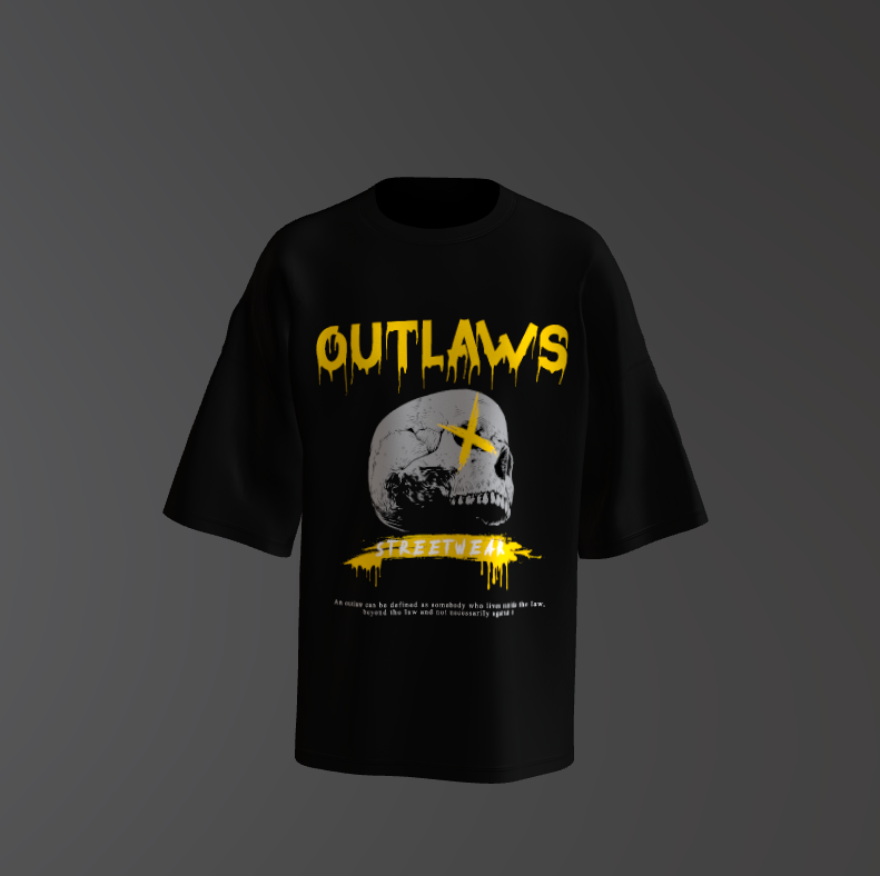 Tricou Oversized Outlaws Concept