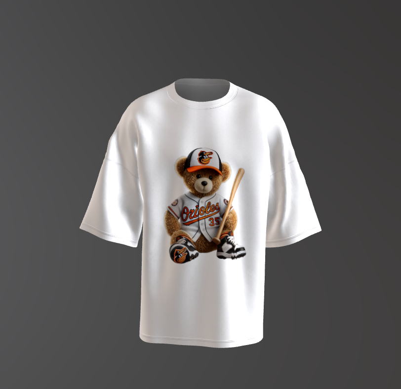 Tricou Oversized Baseball Bear Concept