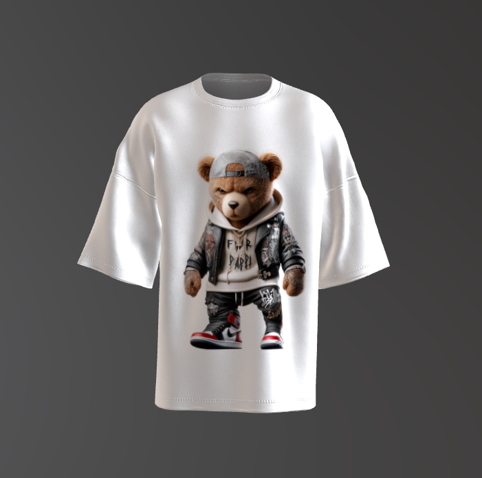 Tricou Oversized Angry Teddy Bear Concept