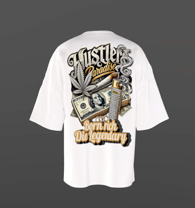 Tricou Oversized Hustler Paradise Concept