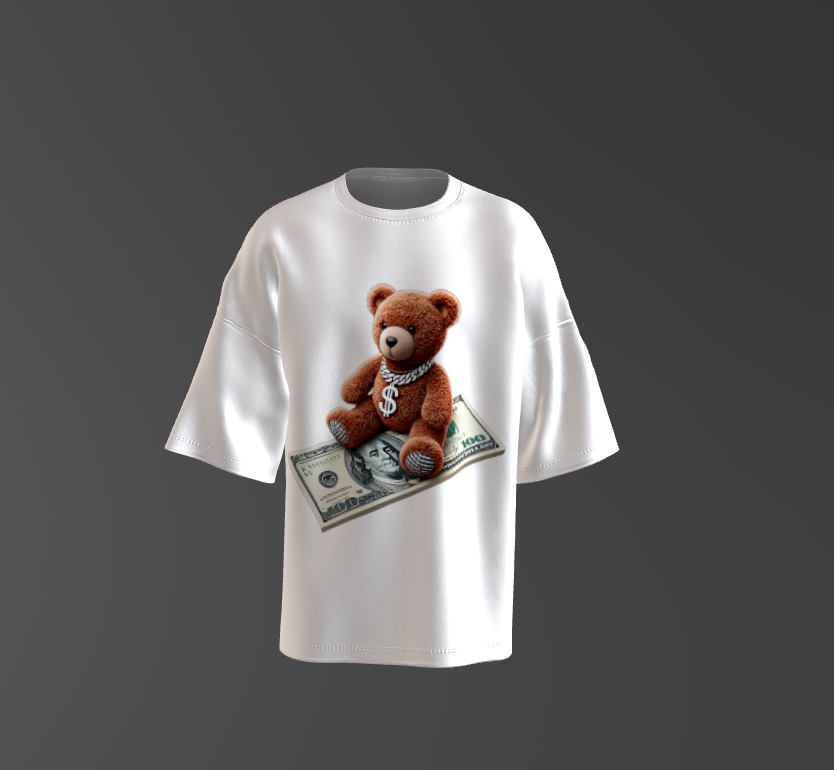 Tricou Oversized Money Teddy Bear Concept