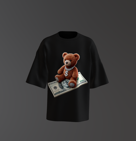 Tricou Oversized Money Teddy Bear Concept