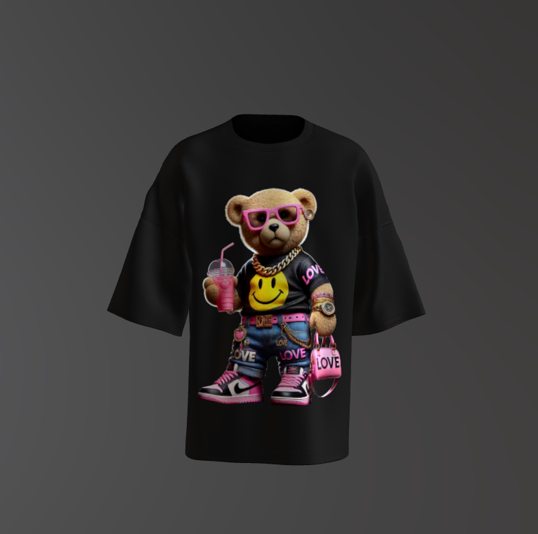 Tricou Oversized Love Teddy Bear Concept