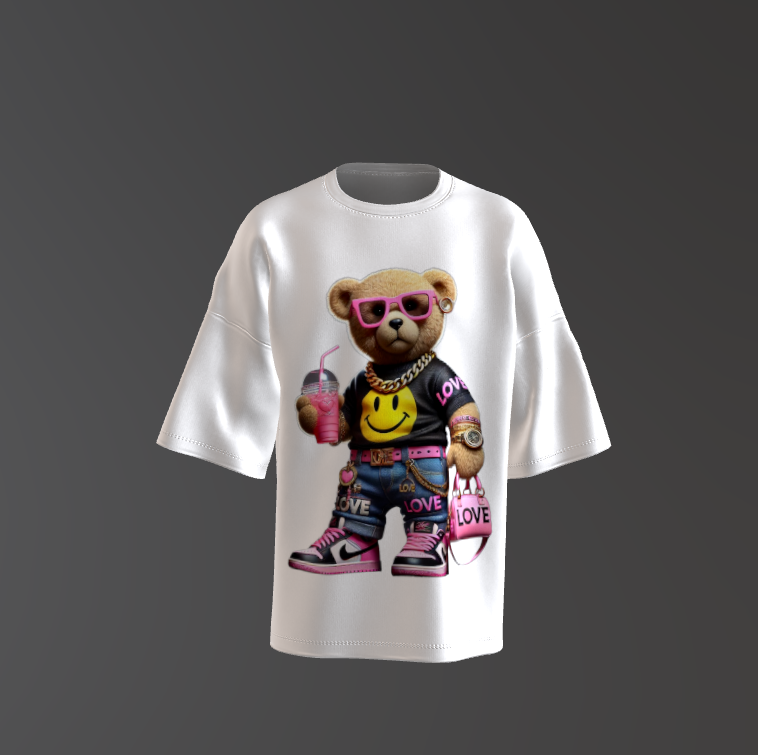 Tricou Oversized Love Teddy Bear Concept
