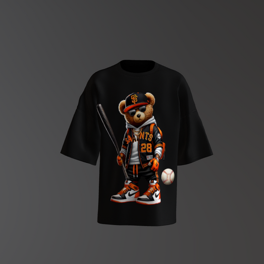 Tricou Oversized Baseball Teddy Bear Concept 2
