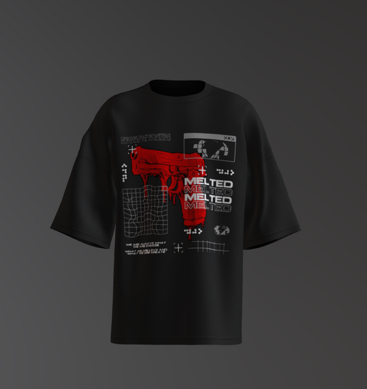 Tricou Oversized Melted Gun Concept