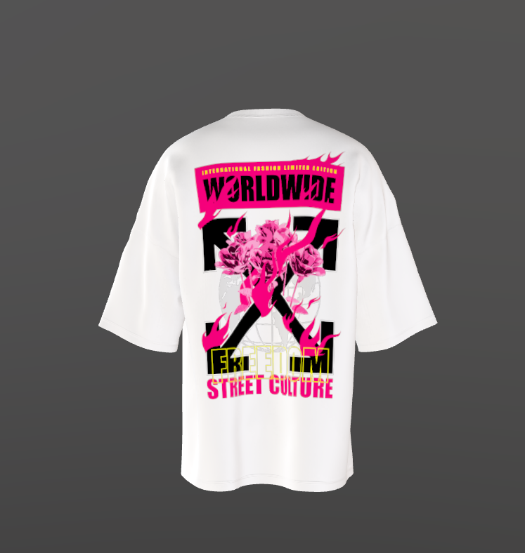 Tricou Oversized Worldwide Freedom Concept
