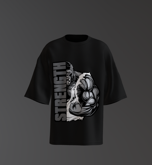 Tricou Oversized Gorilla Strenght Concept