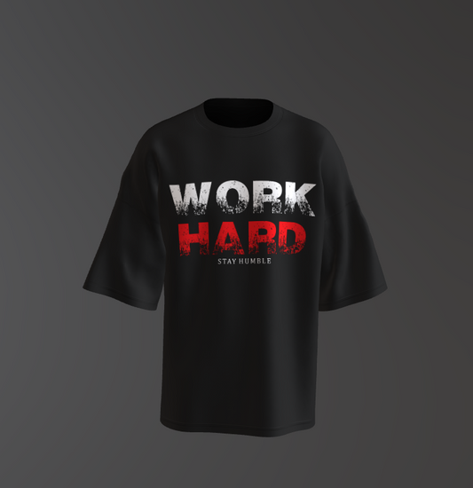 Tricou Oversized Work Hard Concept