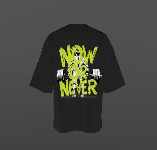 Tricou Oversized Now Or Never Concept
