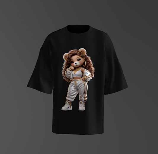 Tricou Oversized Girl Teddy Bear Concept 2