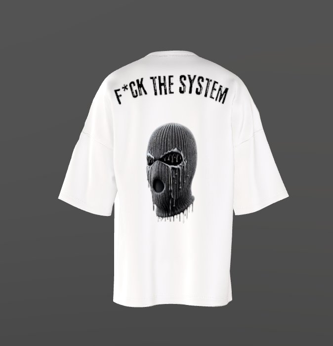 Tricou Oversized F*ck The System Concept