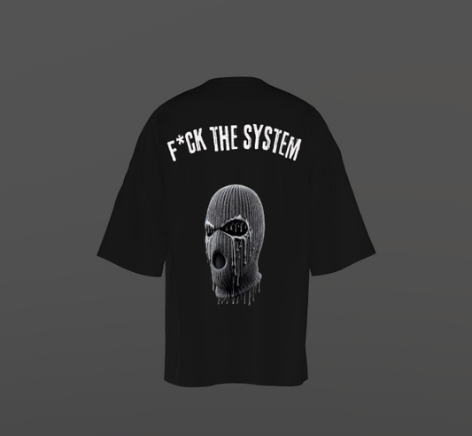 Tricou Oversized F*ck The System Concept