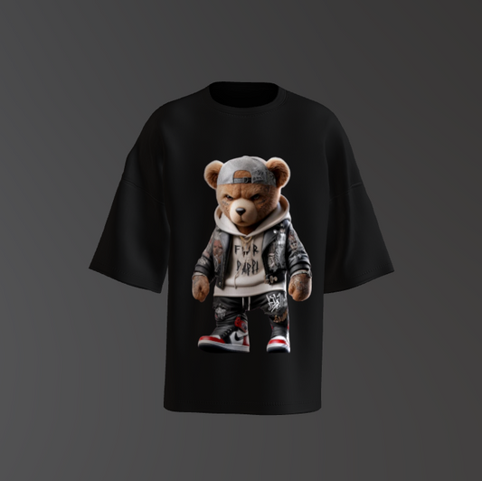 Tricou Oversized Angry Teddy Bear Concept