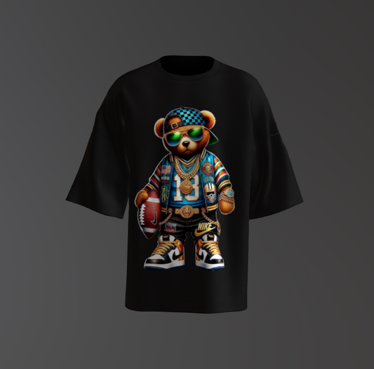 Tricou Oversized Urban Footbal Teddy Bear Concept