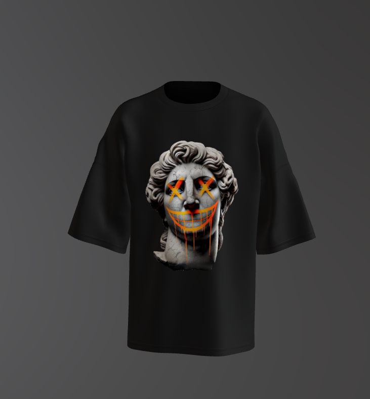 Tricou Oversized Masked Statue Concept