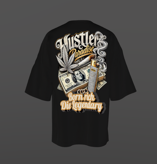 Tricou Oversized Hustler Paradise Concept